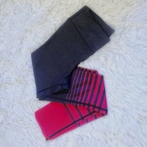 NWOT Balera XS Adult Dancewear XSA Leggings Pink Dark Grey New